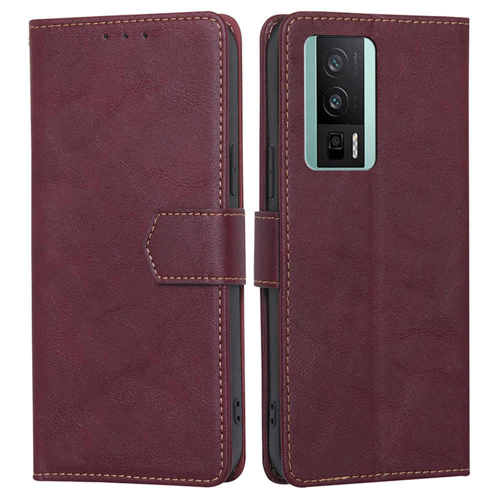 For Xiaomi Poco F5 Pro 5G Redmi K60 Pro 5G K60 5G Cowhide Texture PU Leather Stand Wallet Phone Case RFID Blocking Shockproof Cover For Xiaomi Poco F5 Pro 5G Redmi K60 Pro 5G K60 5G Cowhide Texture PU Leather Stand Wallet Phone Case RFID Blocking Shockproof Cover